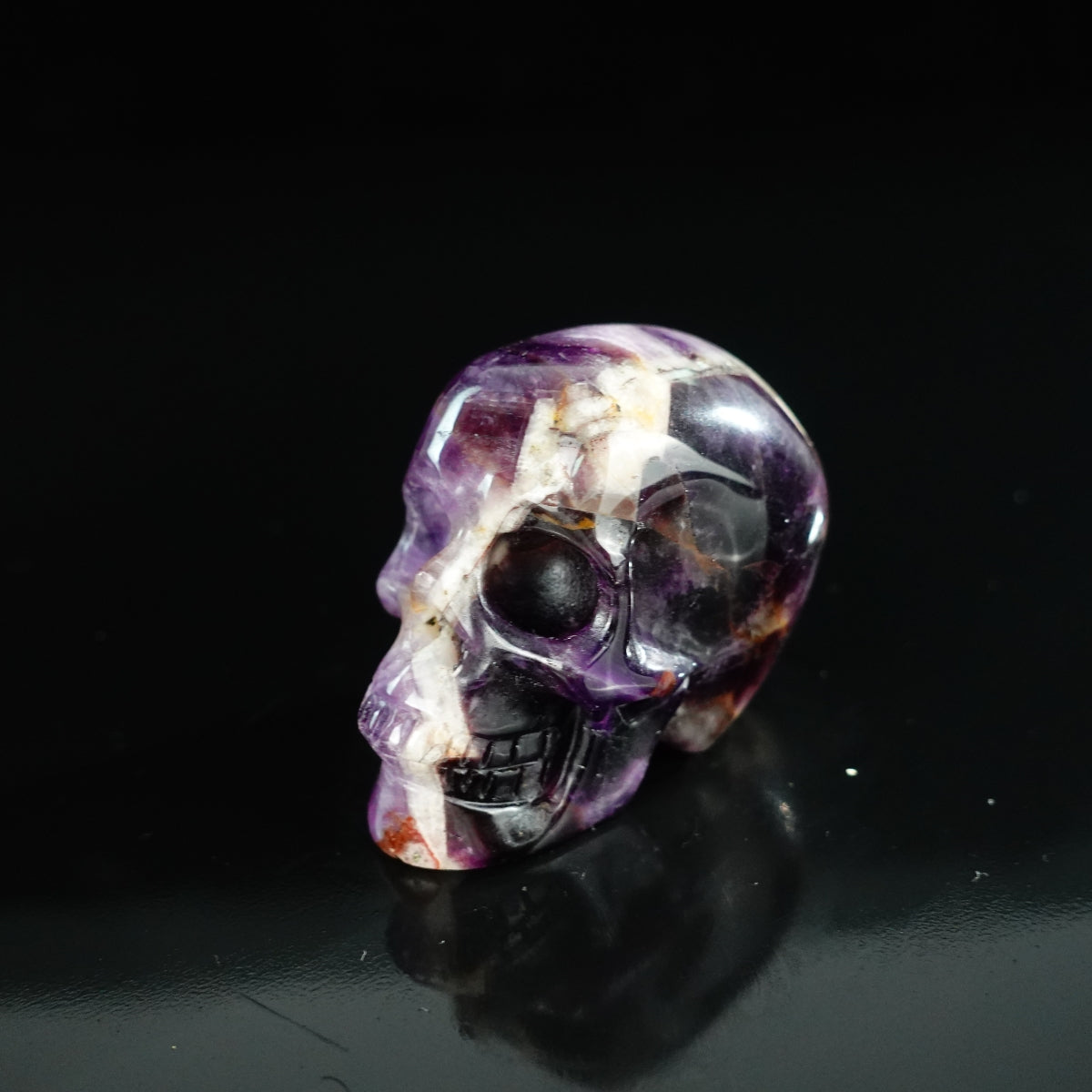 2.2" Amethyst Crystal Skull Carving - Unique Piece #AM20