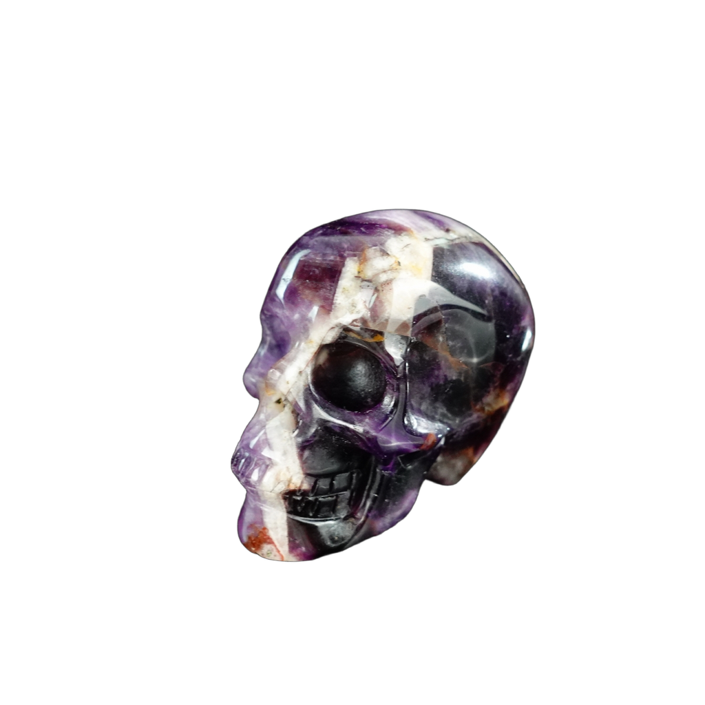2.2" Amethyst Crystal Skull Carving - Unique Piece #AM20