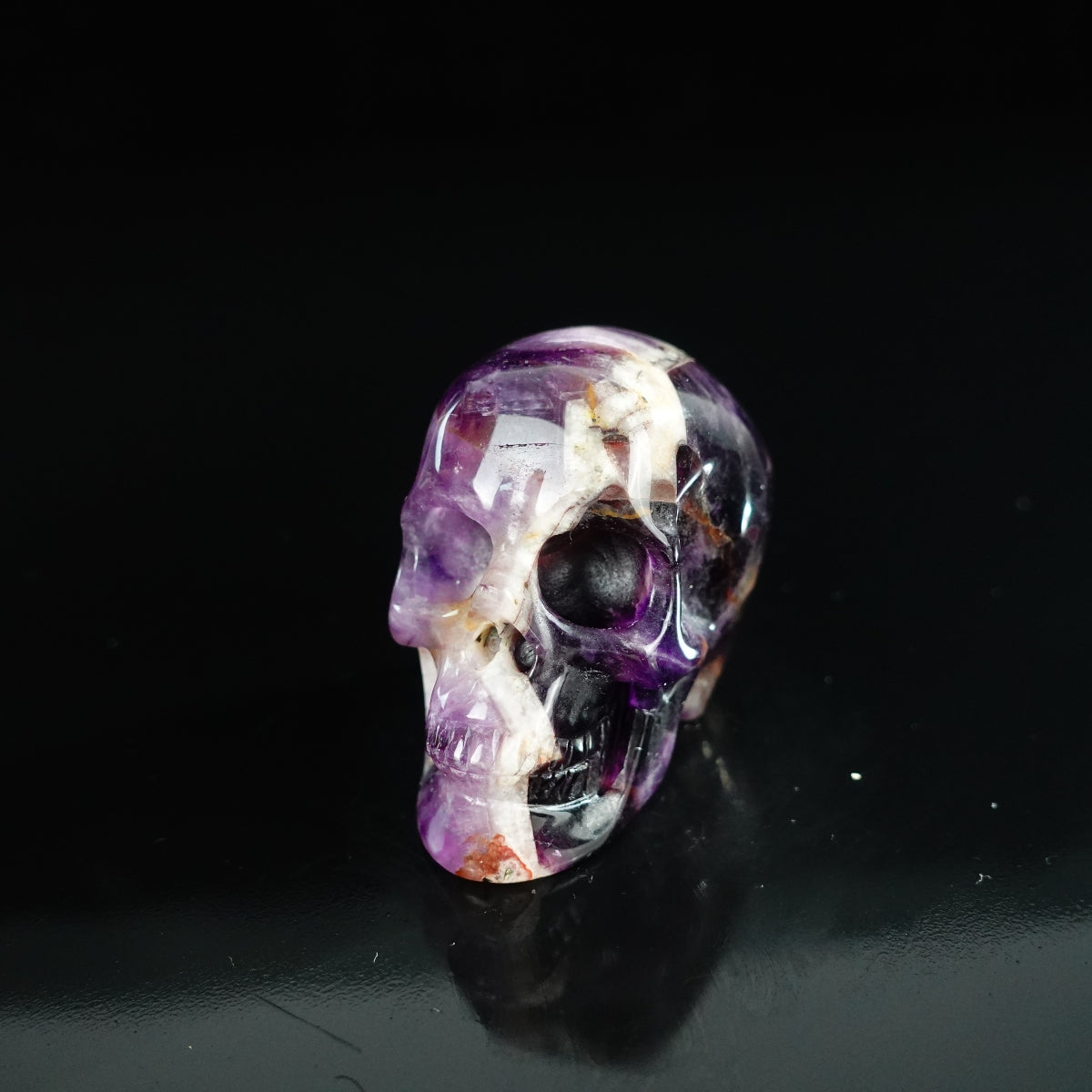 2.2" Amethyst Crystal Skull Carving - Unique Piece #AM20