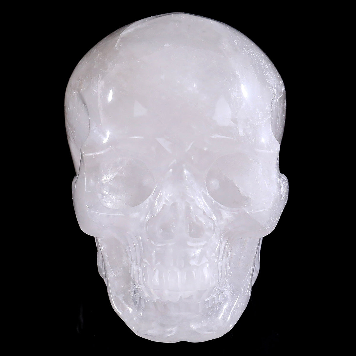 2.2" Angolan Quartz Crystal Skull Carving - Hand Carved Decor