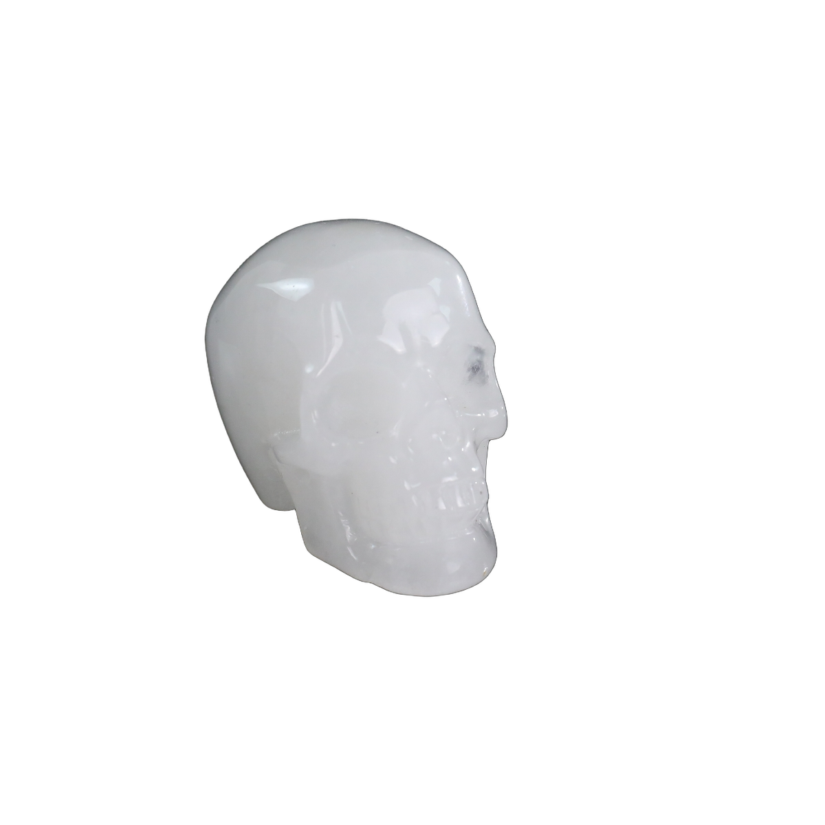 2.2" Angolan Quartz Crystal Skull Carving - Hand Carved Decor