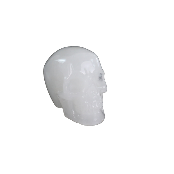 2.2" Angolan Quartz Crystal Skull Carving - Hand Carved Decor - alternate view