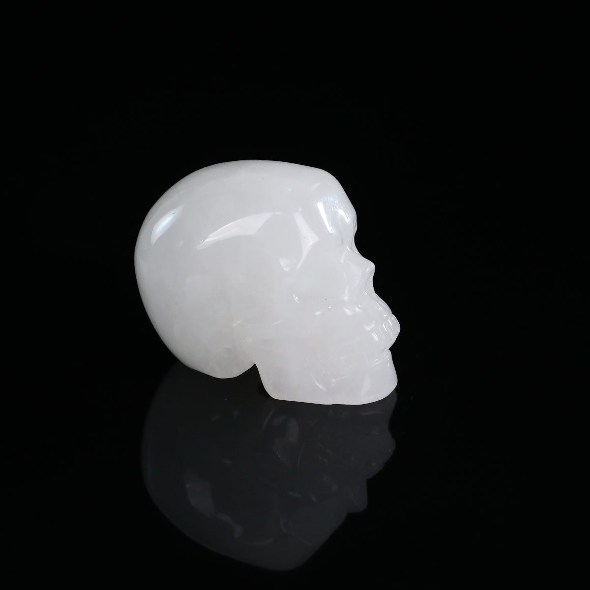 2.2" Angolan Quartz Crystal Skull Carving - Unique Piece #AQ02