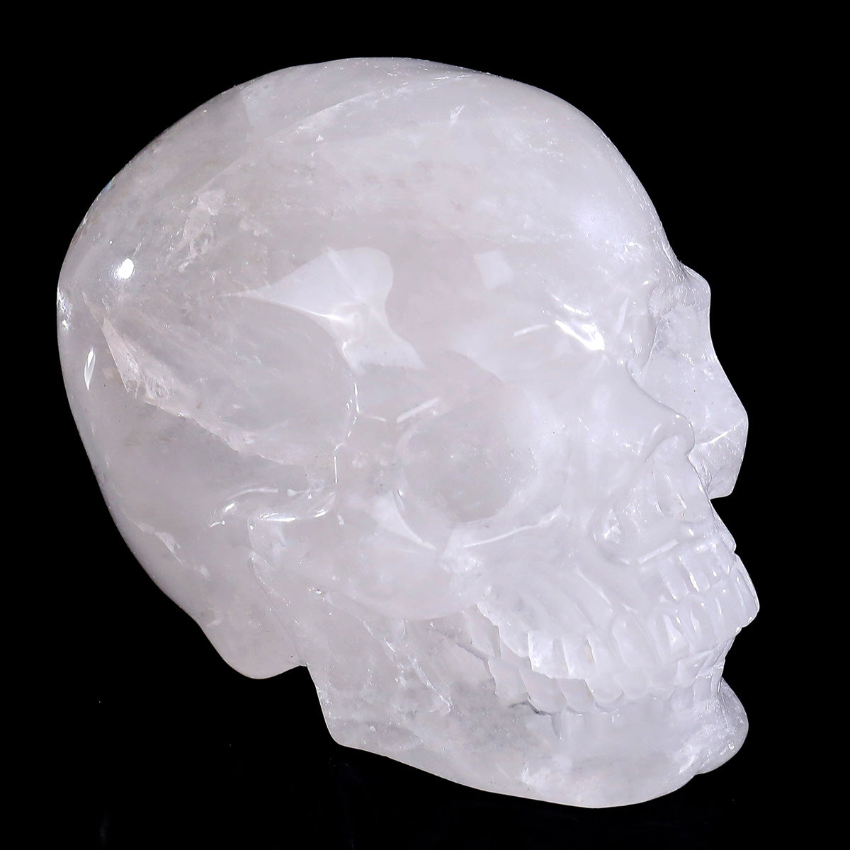 2.2" Angolan Quartz Crystal Skull Carving - Hand Carved Decor