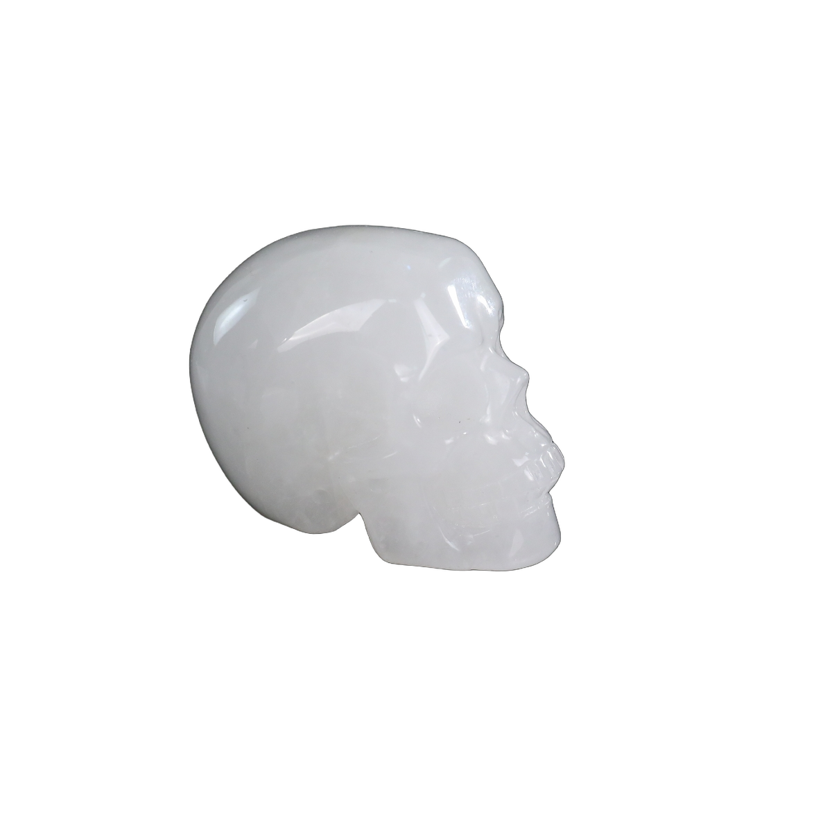 2.2" Angolan Quartz Crystal Skull Carving - Hand Carved Decor