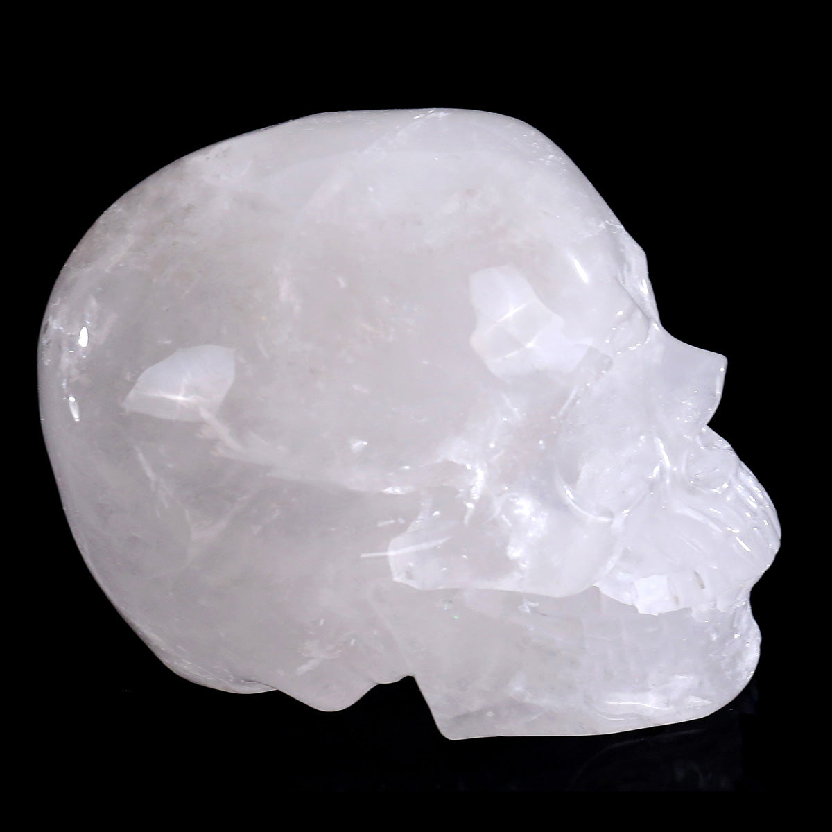 2.2" Angolan Quartz Crystal Skull Carving - Hand Carved Decor