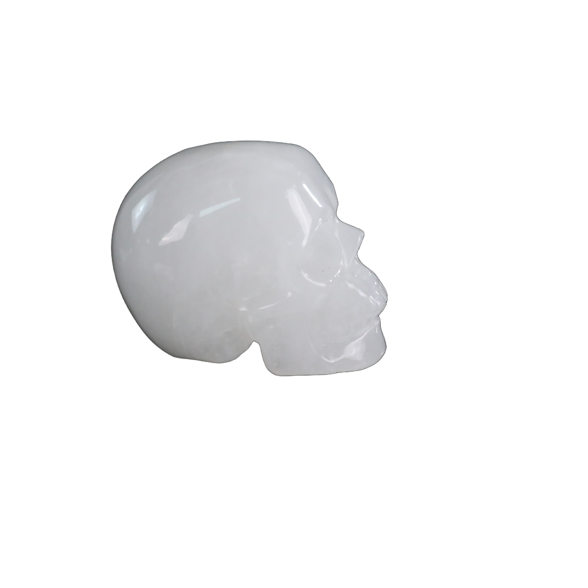 2.2" Angolan Quartz Crystal Skull Carving - Hand Carved Decor