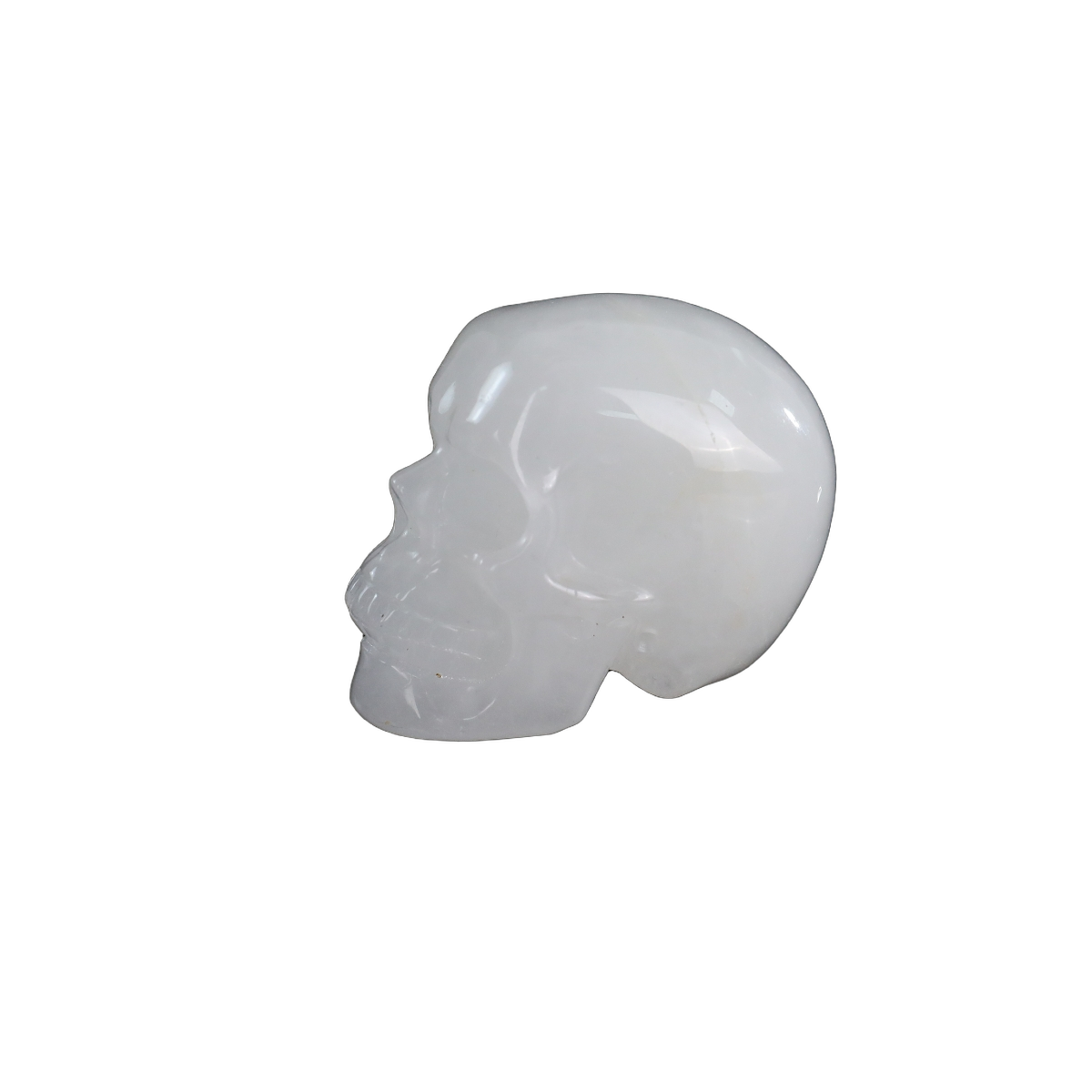 2.2" Angolan Quartz Crystal Skull Carving - Hand Carved Decor