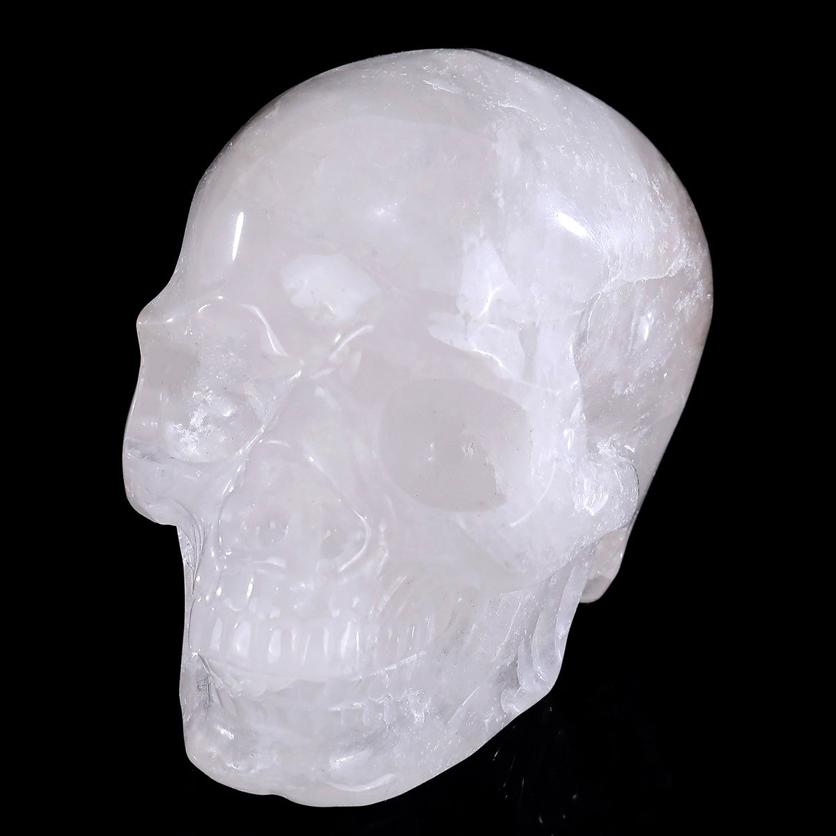 2.2" Angolan Quartz Crystal Skull Carving - Hand Carved Decor