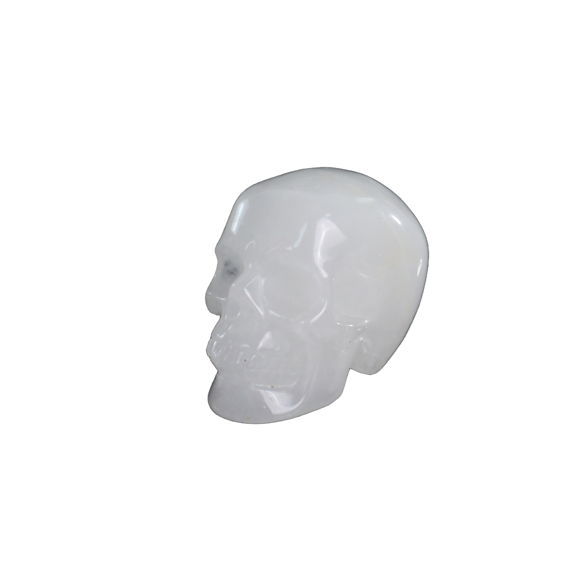 2.2" Angolan Quartz Crystal Skull Carving - Hand Carved Decor