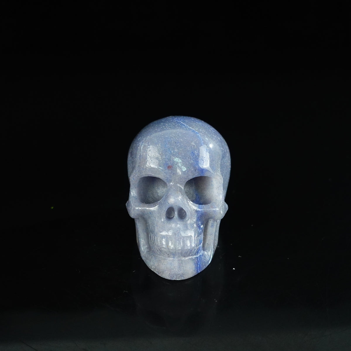 2.2" Blue Aventurine Crystal Skull Carving - Unique Piece #BA01