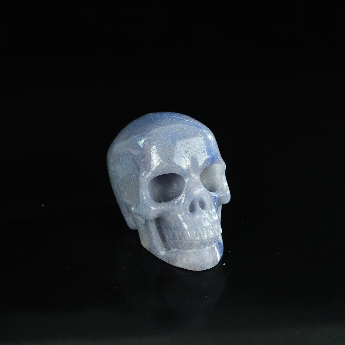 2.2" Blue Aventurine Crystal Skull Carving - Unique Piece #BA01