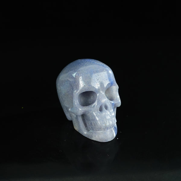 2.2" Blue Aventurine Crystal Skull Carving - Unique Piece #BA01 - alternate view