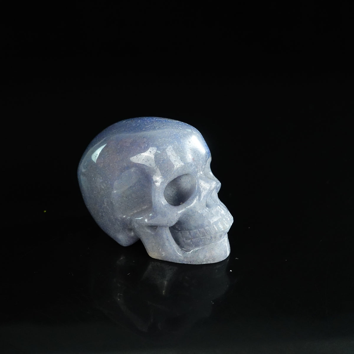 2.2" Blue Aventurine Crystal Skull Carving - Unique Piece #BA01