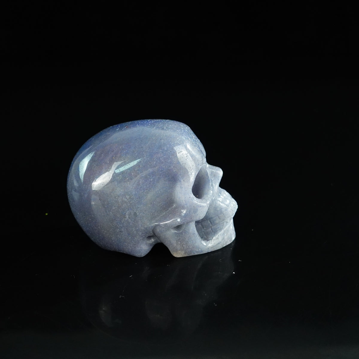 2.2" Blue Aventurine Crystal Skull Carving - Unique Piece #BA01