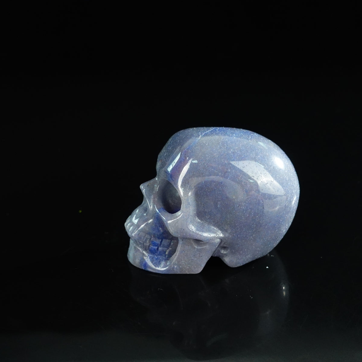 2.2" Blue Aventurine Crystal Skull Carving - Unique Piece #BA01