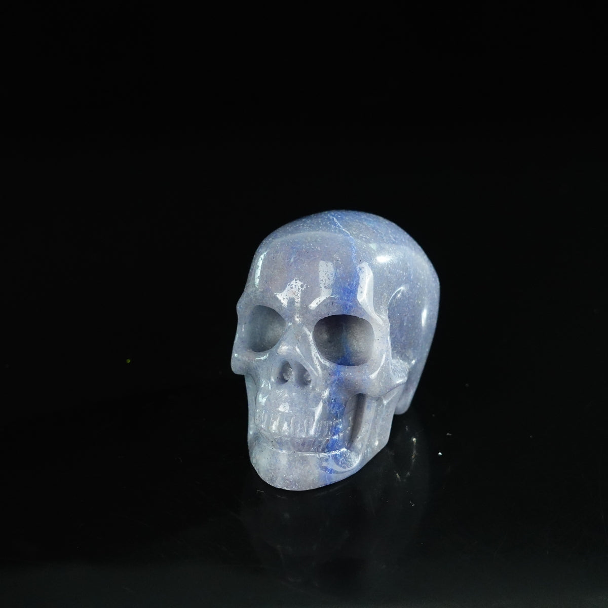 2.2" Blue Aventurine Crystal Skull Carving - Unique Piece #BA01