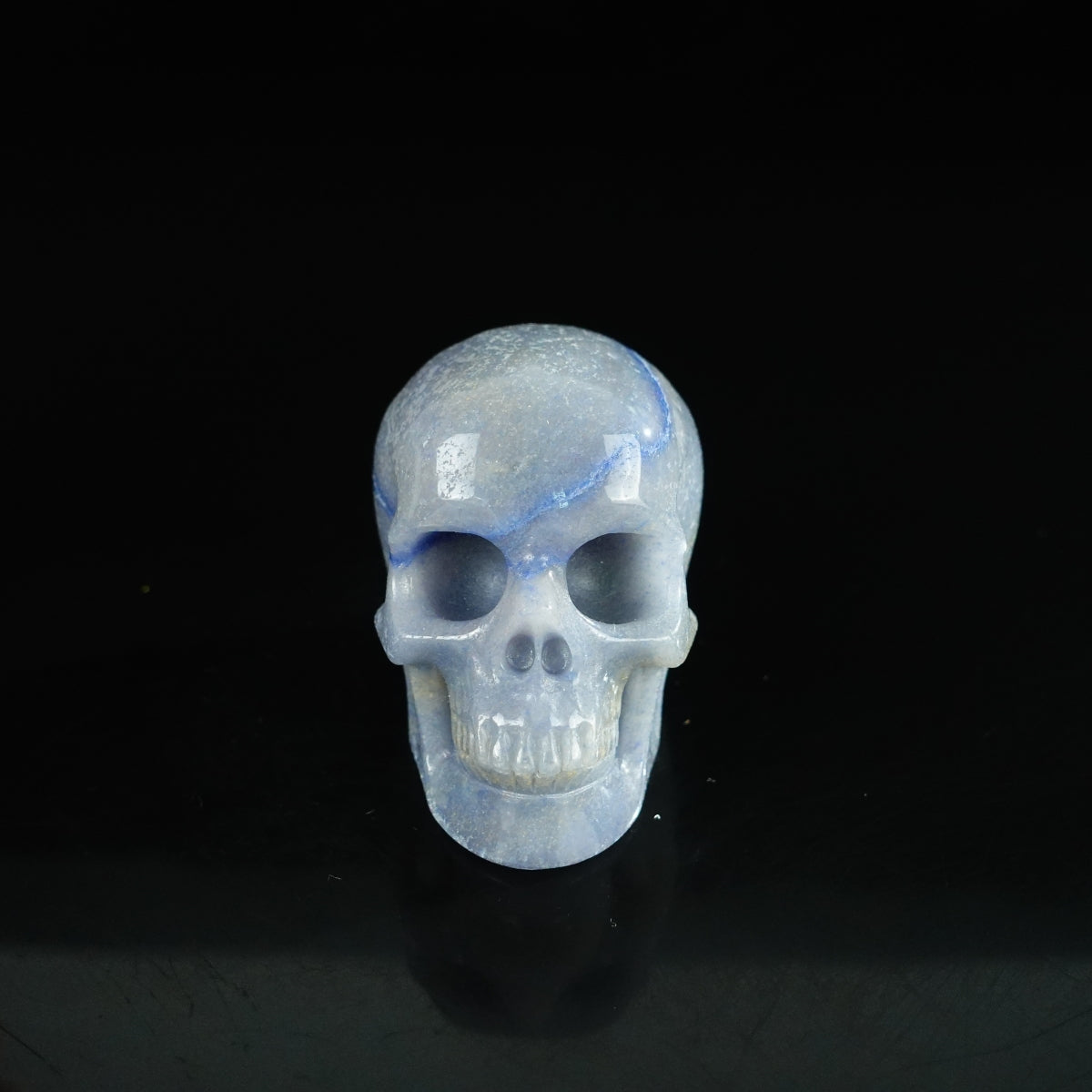 2.2" Blue Aventurine Crystal Skull Carving - Unique Piece #BA02