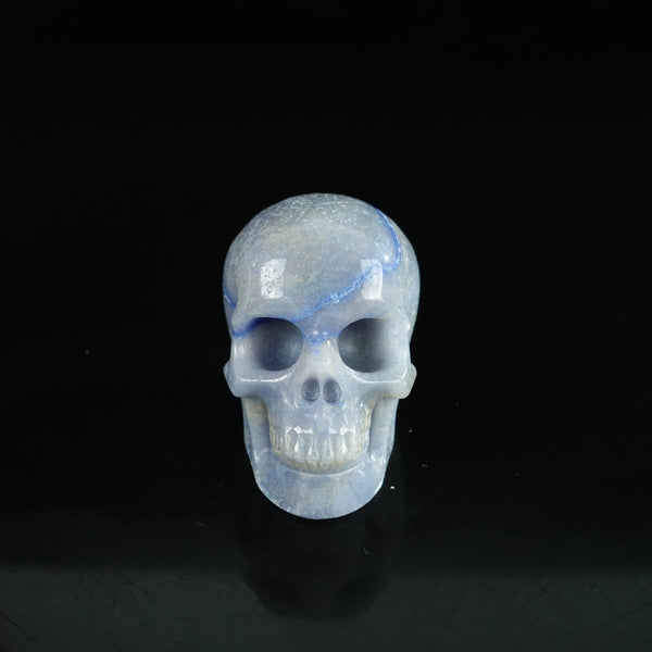 2.2" Blue Aventurine Crystal Skull Carving - Unique Piece #BA02