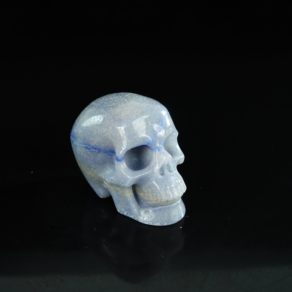 2.2" Blue Aventurine Crystal Skull Carving - Unique Piece #BA02