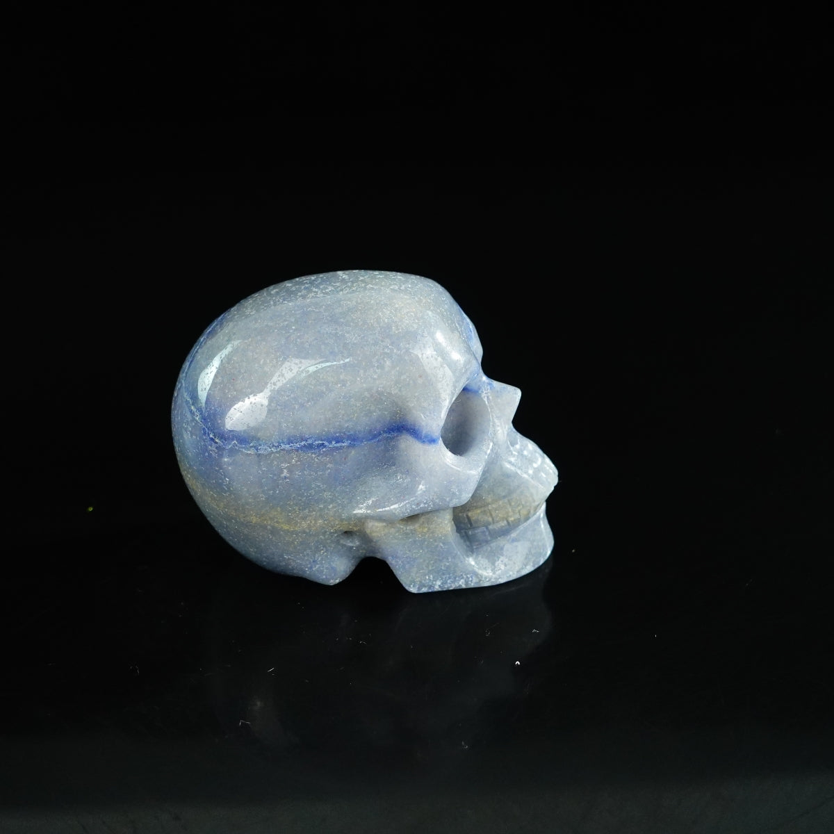 2.2" Blue Aventurine Crystal Skull Carving - Unique Piece #BA02