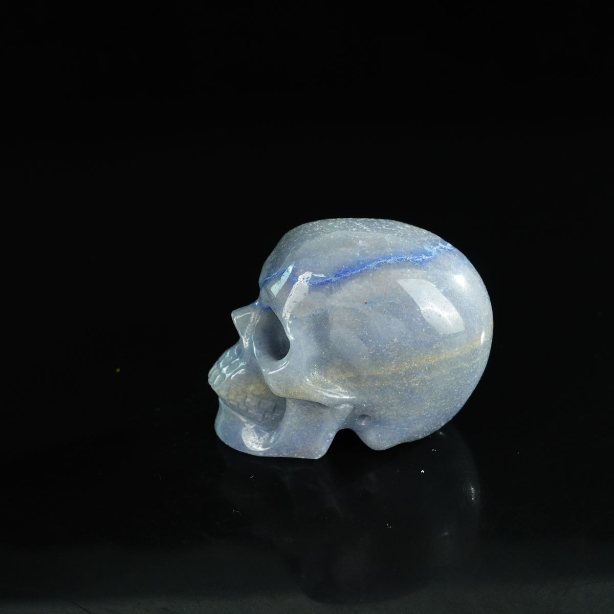 2.2" Blue Aventurine Crystal Skull Carving - Unique Piece #BA02