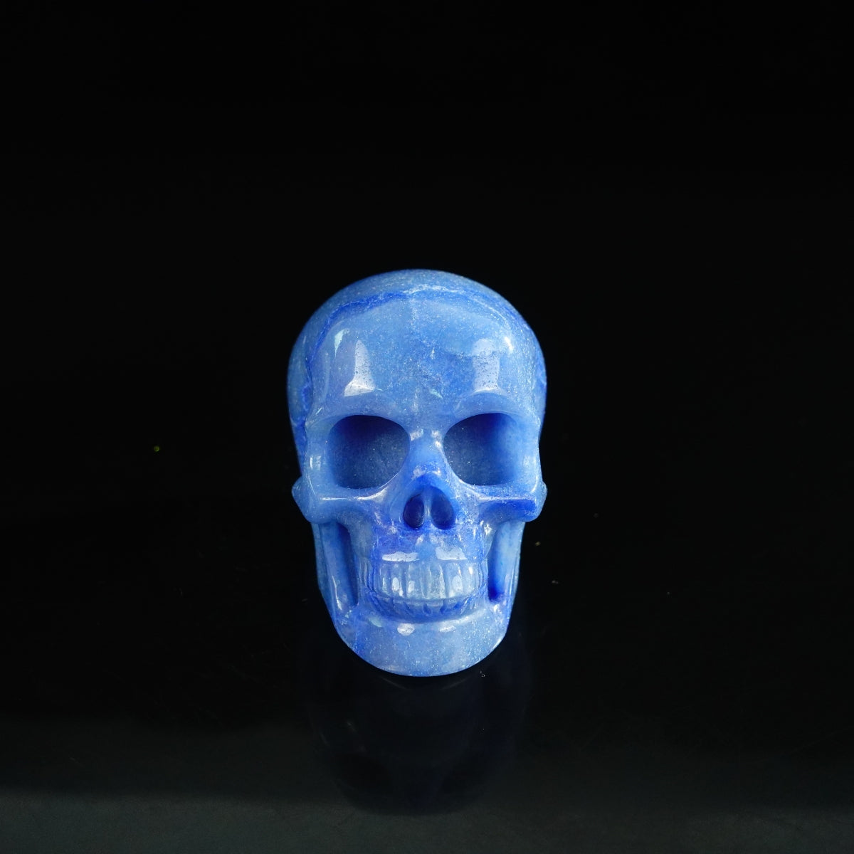 2.2" Blue Aventurine Crystal Skull Carving - Unique Piece #BA03