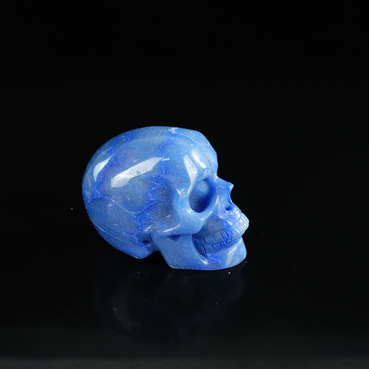 2.2" Blue Aventurine Crystal Skull Carving - Unique Piece #BA03