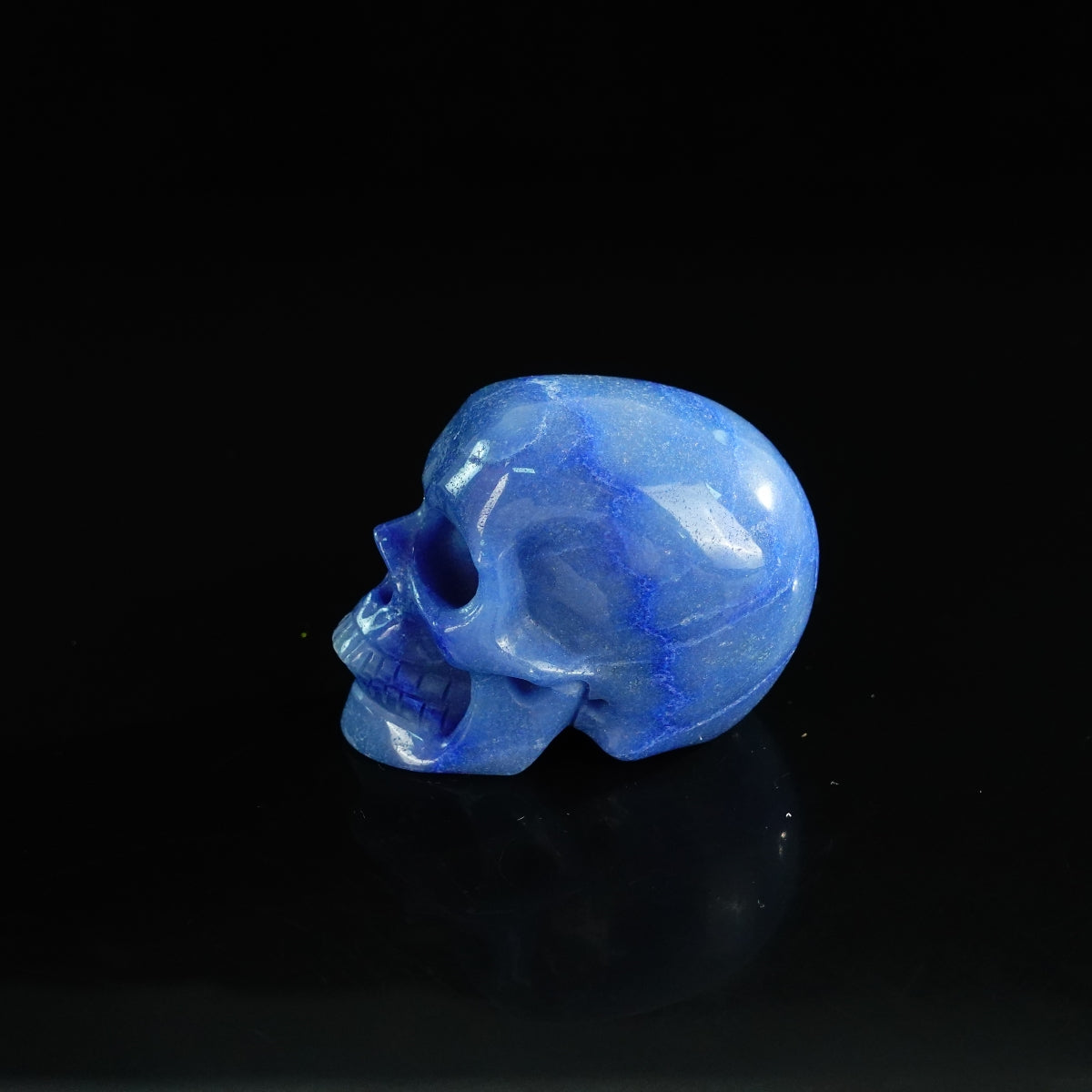 2.2" Blue Aventurine Crystal Skull Carving - Unique Piece #BA03