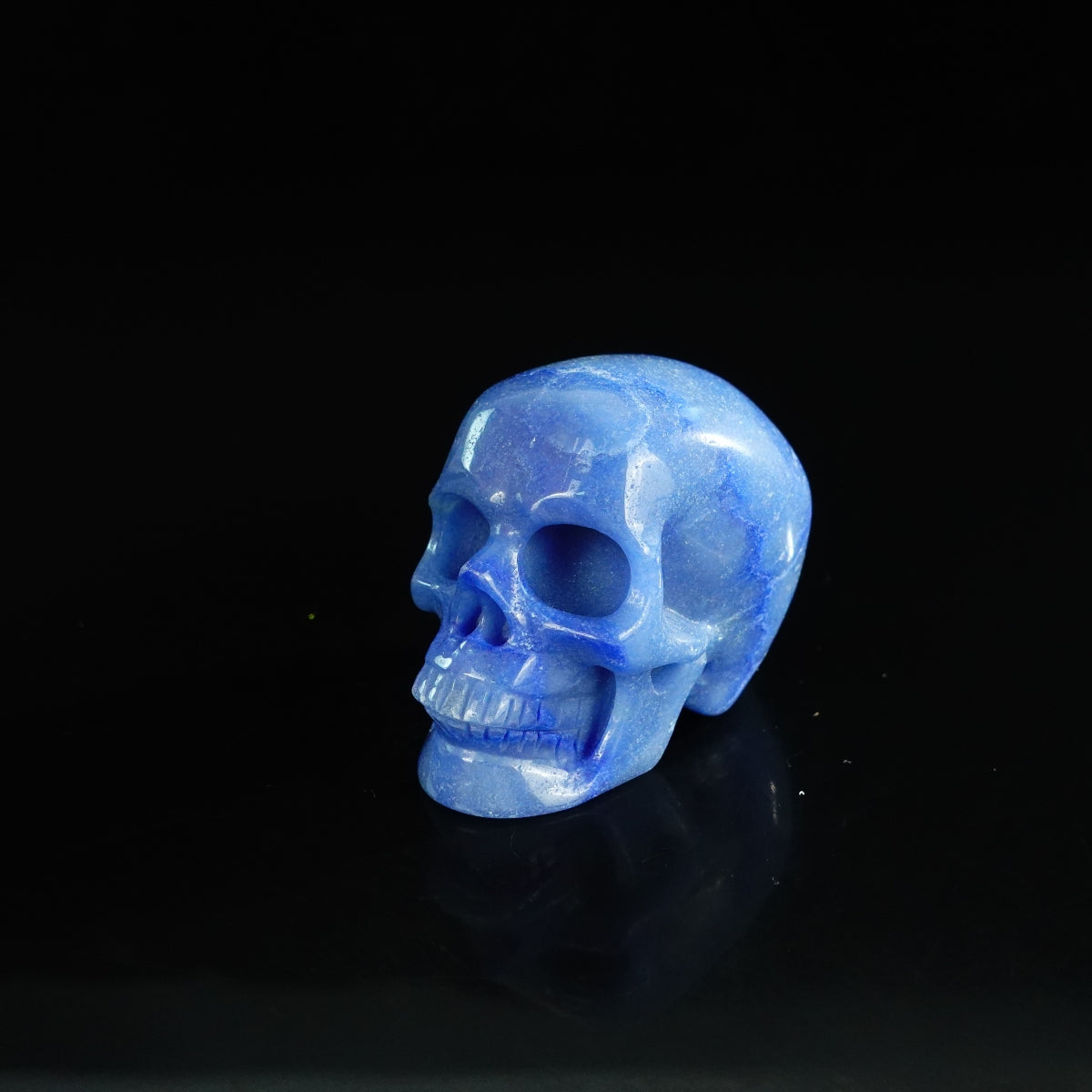 2.2" Blue Aventurine Crystal Skull Carving - Unique Piece #BA03