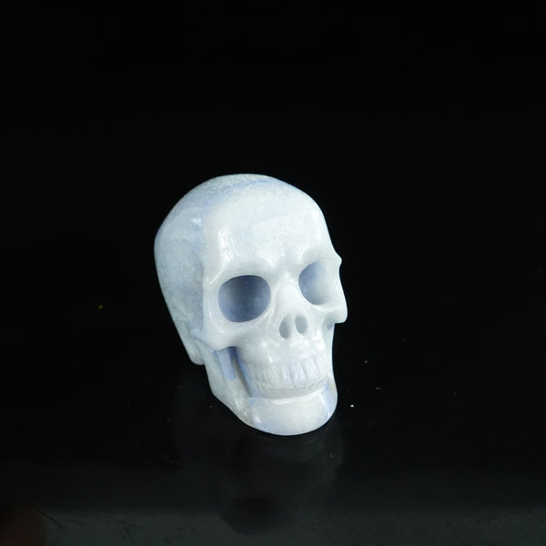 2.2" Blue Aventurine Crystal Skull Carving - Unique Piece #BA04 - alternate view
