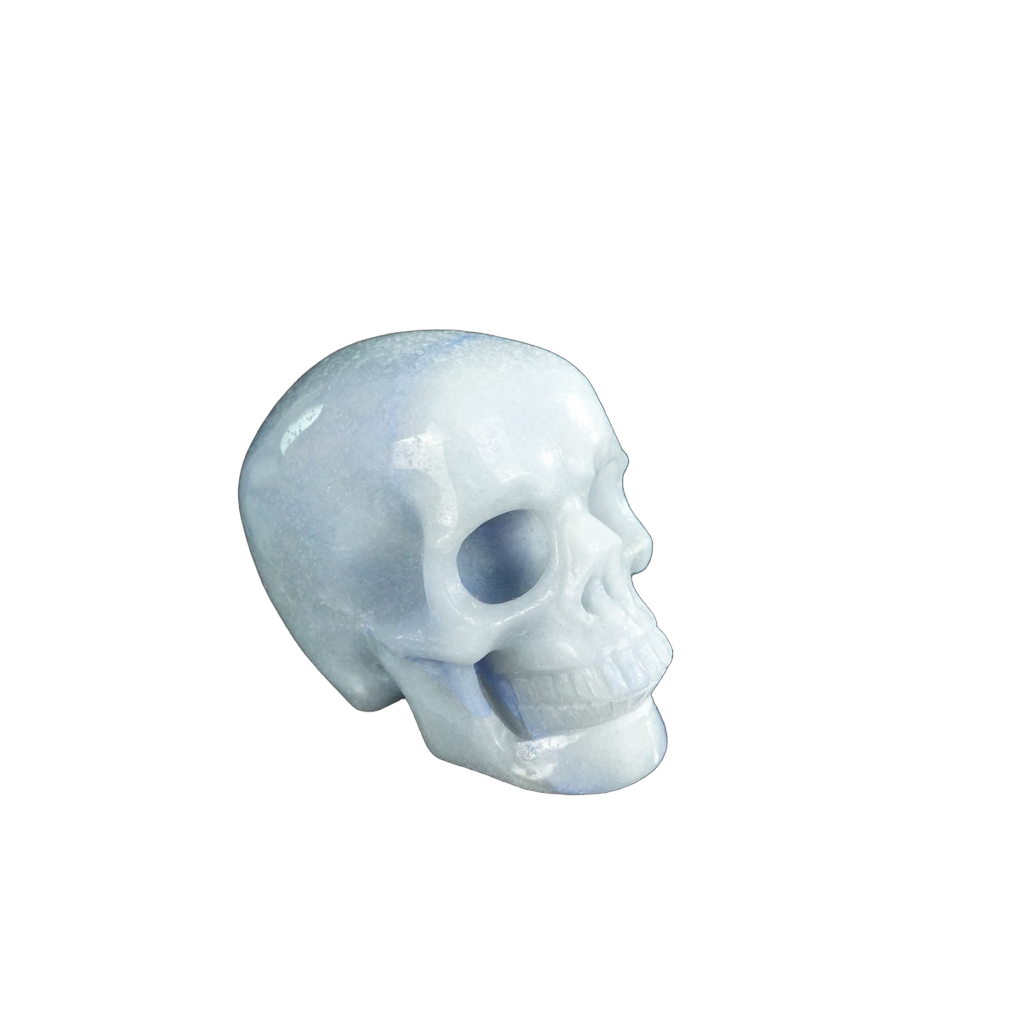 2.2" Blue Aventurine Crystal Skull Carving - Unique Piece #BA04