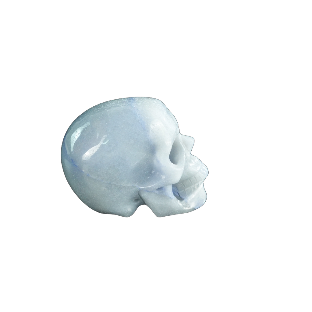 2.2" Blue Aventurine Crystal Skull Carving - Unique Piece #BA04