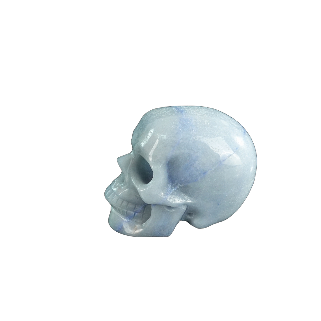 2.2" Blue Aventurine Crystal Skull Carving - Unique Piece #BA04