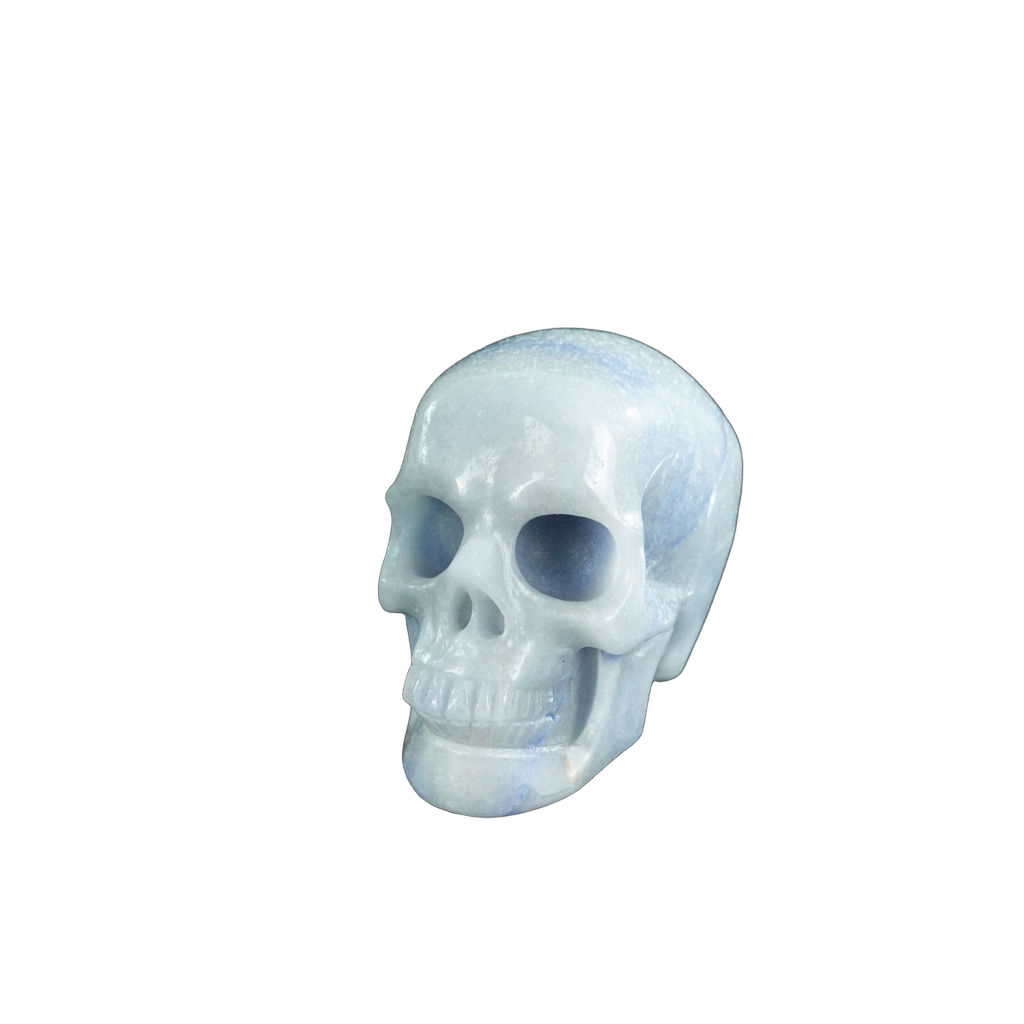 2.2" Blue Aventurine Crystal Skull Carving - Unique Piece #BA04