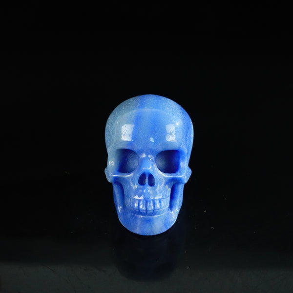 2.2" Blue Aventurine Crystal Skull Carving - Unique Piece #BA05