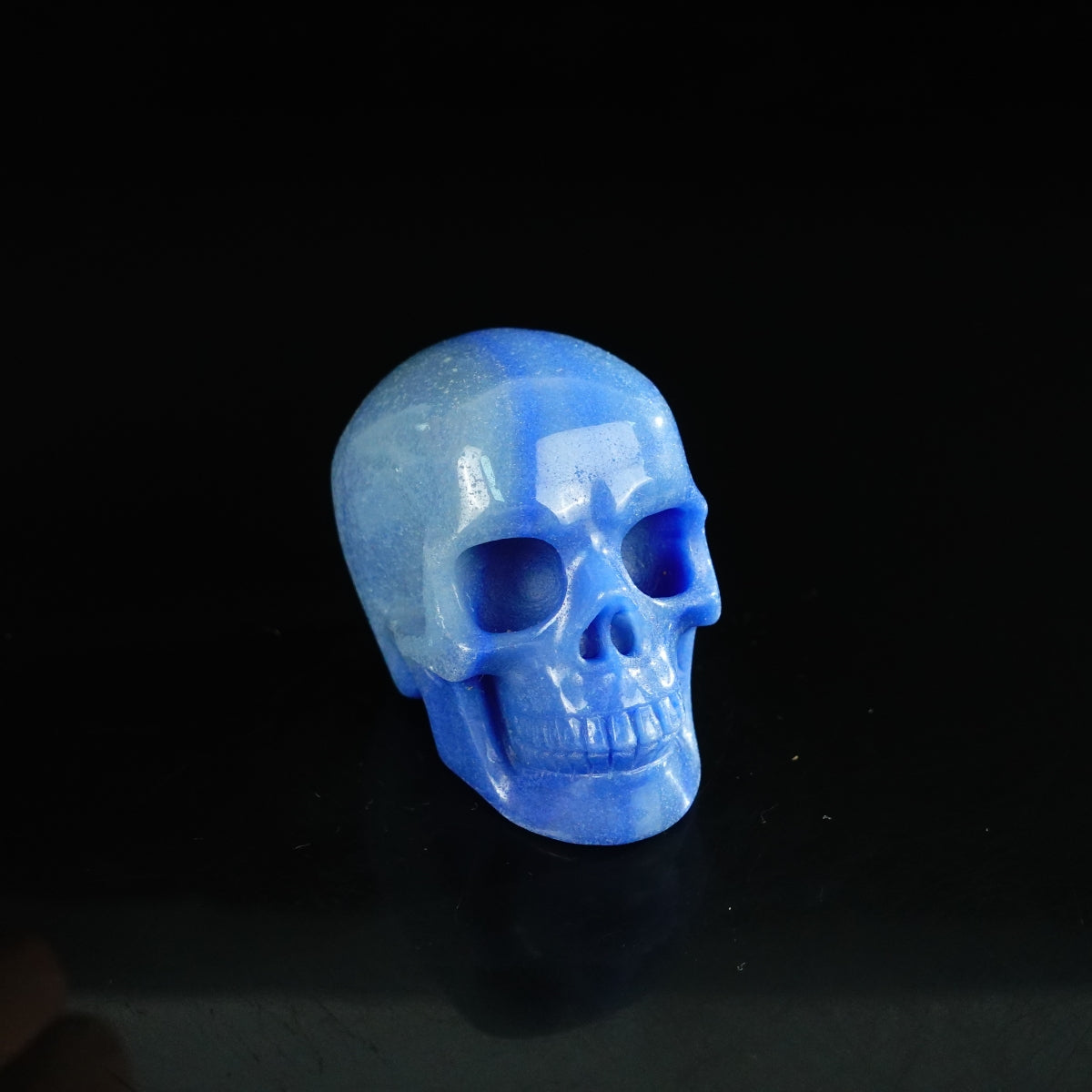 2.2" Blue Aventurine Crystal Skull Carving - Unique Piece #BA05