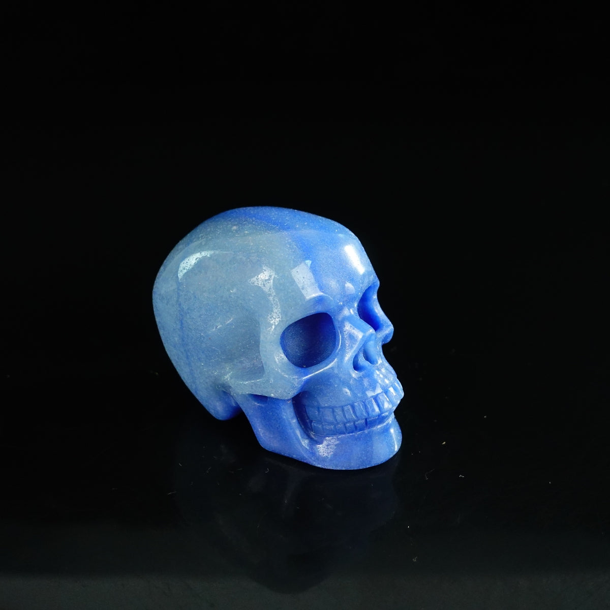2.2" Blue Aventurine Crystal Skull Carving - Unique Piece #BA05