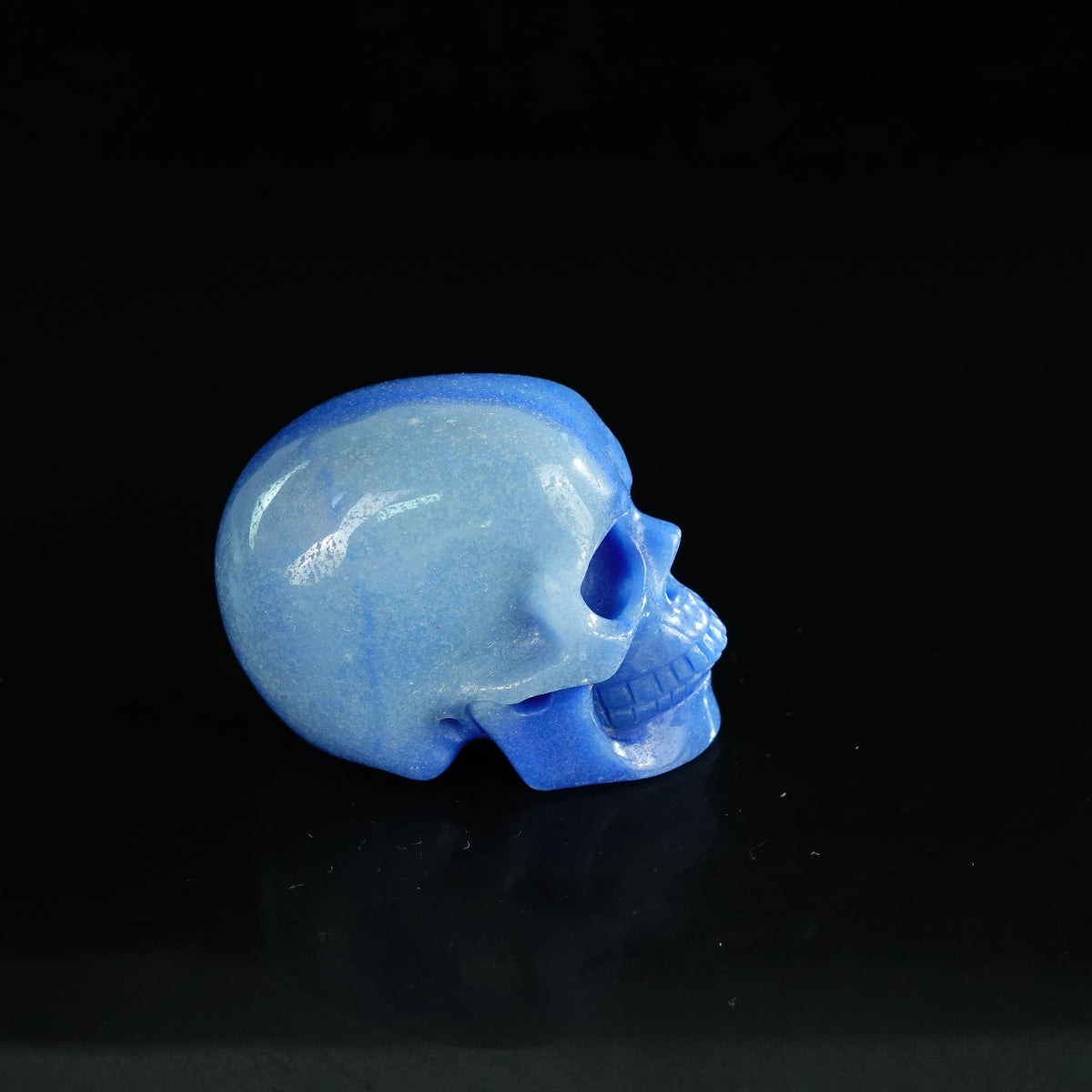 2.2" Blue Aventurine Crystal Skull Carving - Unique Piece #BA05