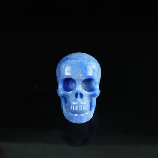 2.2" Blue Aventurine Crystal Skull Carving - Unique Piece #BA06