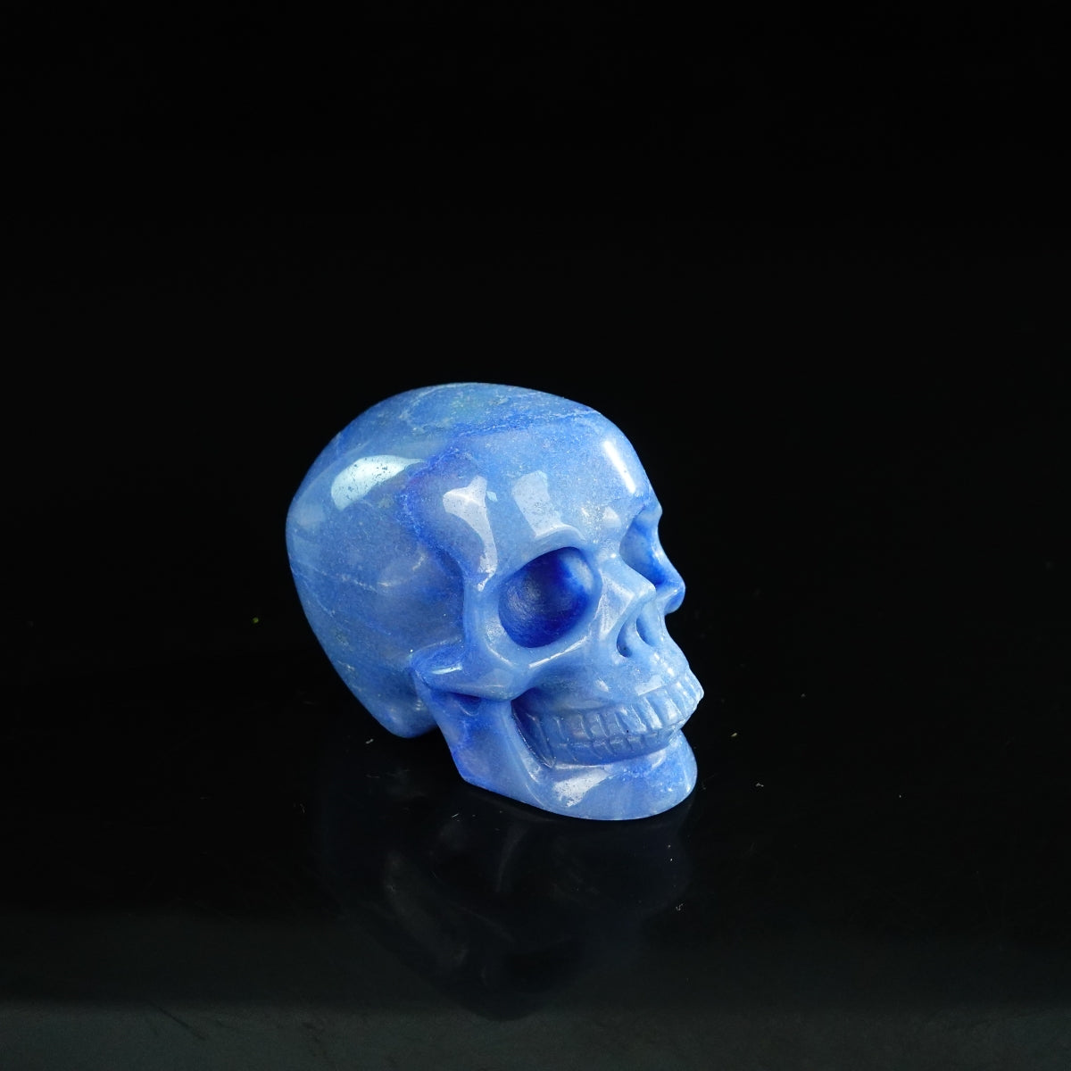 2.2" Blue Aventurine Crystal Skull Carving - Unique Piece #BA06