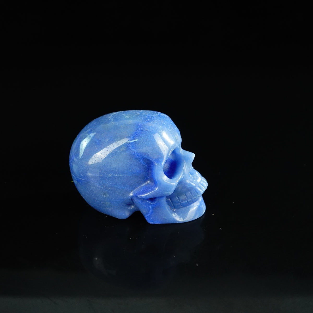 2.2" Blue Aventurine Crystal Skull Carving - Unique Piece #BA06