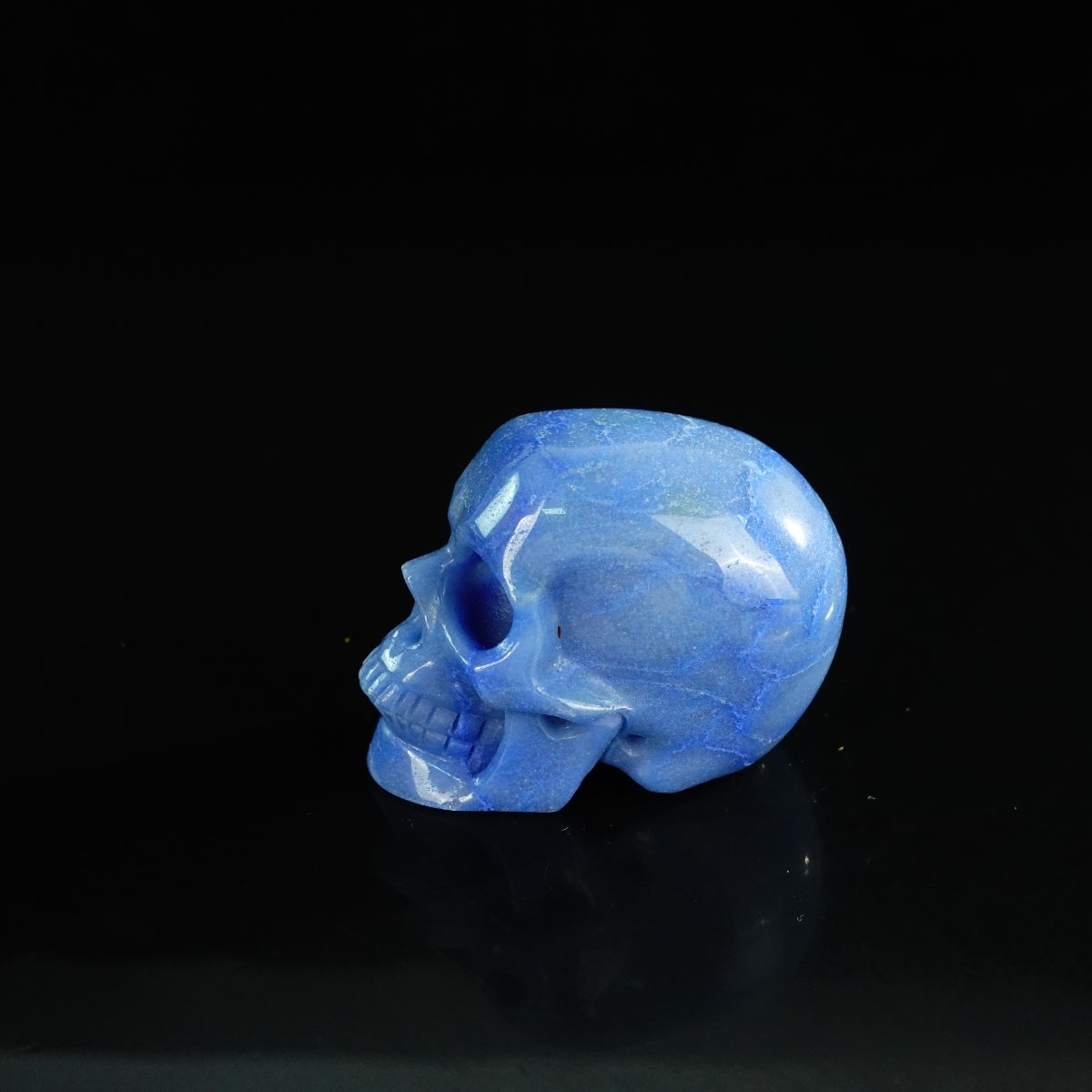 2.2" Blue Aventurine Crystal Skull Carving - Unique Piece #BA06