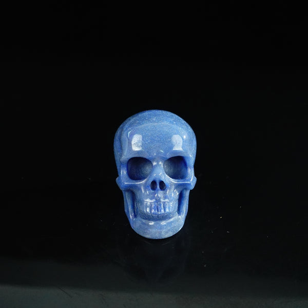 2.2" Blue Aventurine Crystal Skull Carving - Unique Piece #BA07
