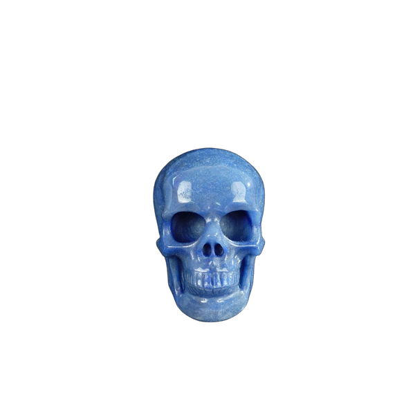 2.2" Blue Aventurine Crystal Skull Carving - Unique Piece #BA07