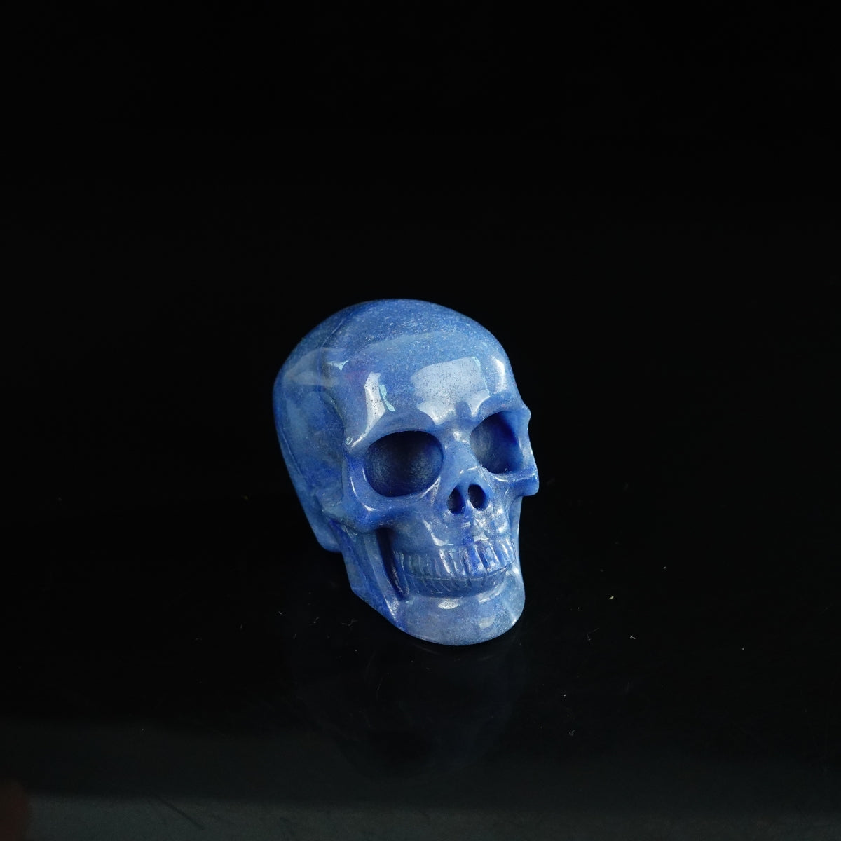 2.2" Blue Aventurine Crystal Skull Carving - Unique Piece #BA07