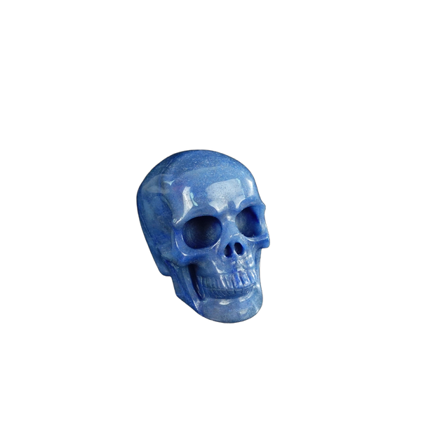 2.2" Blue Aventurine Crystal Skull Carving - Unique Piece #BA07 - alternate view