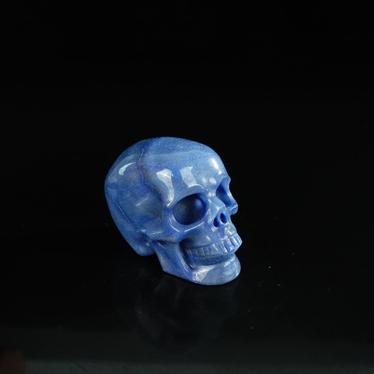 2.2" Blue Aventurine Crystal Skull Carving - Unique Piece #BA07