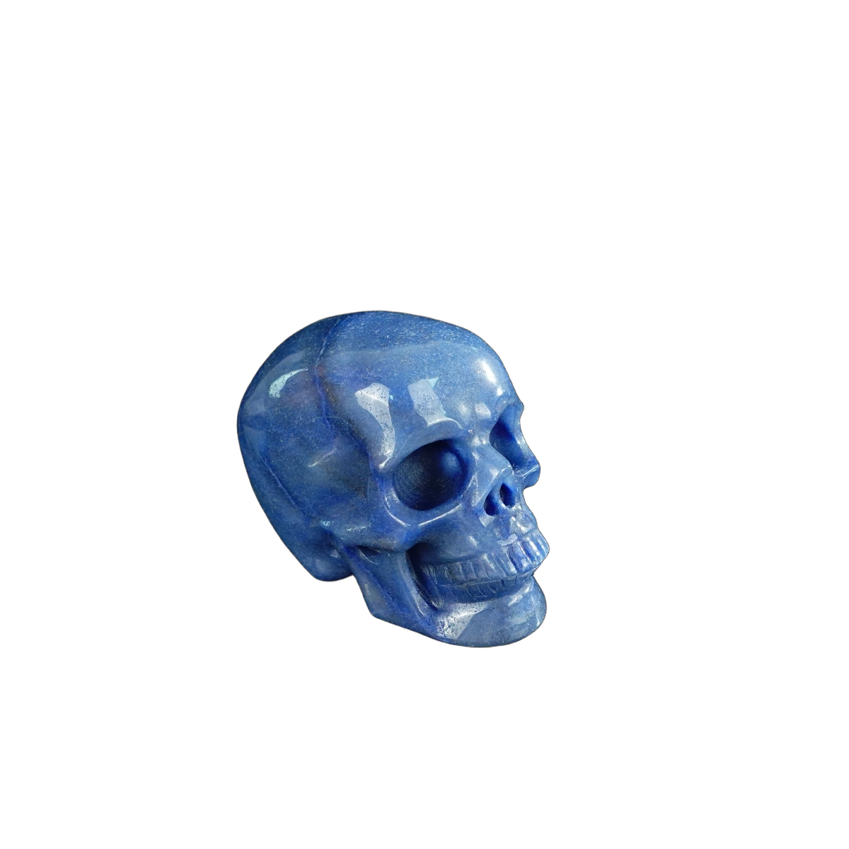 2.2" Blue Aventurine Crystal Skull Carving - Unique Piece #BA07