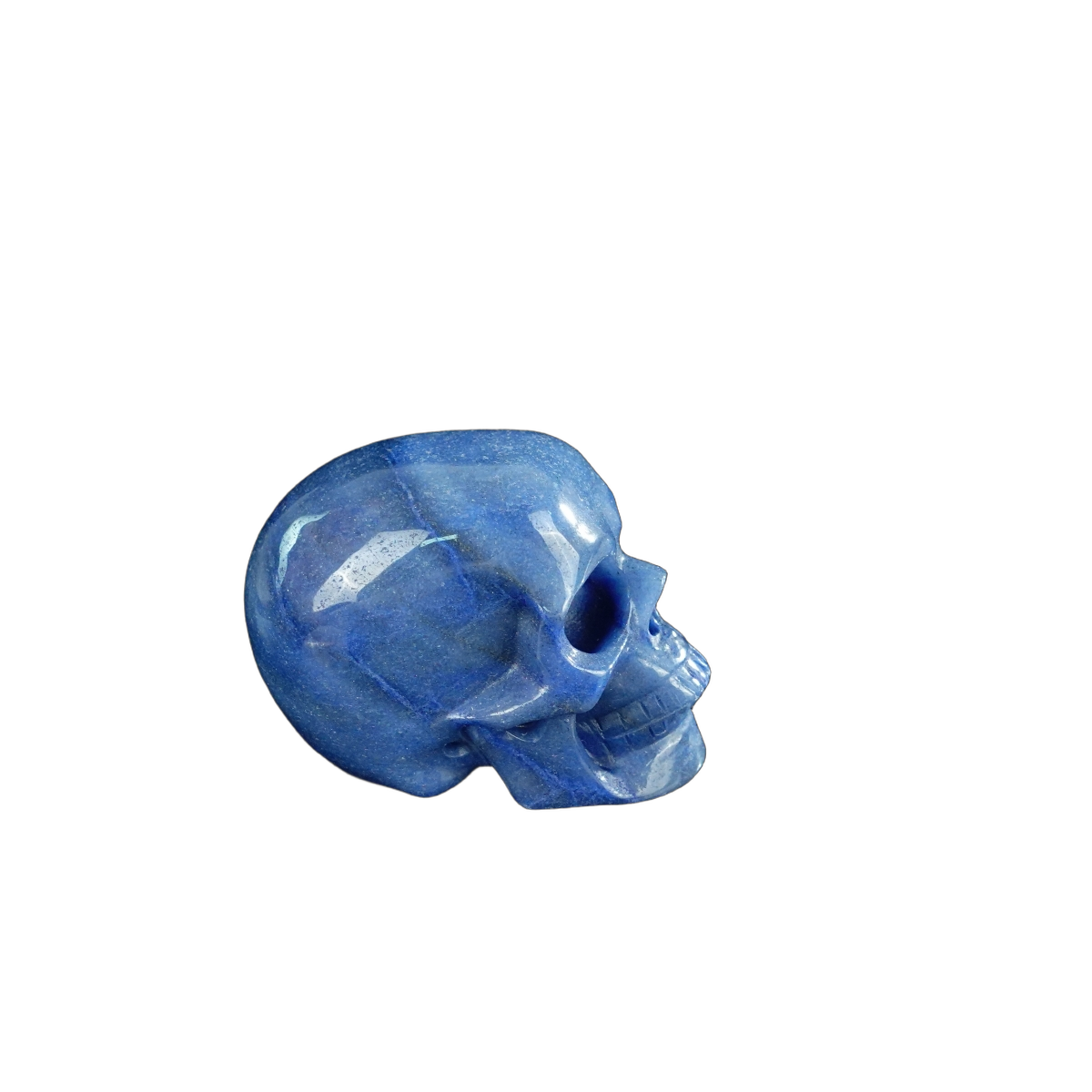 2.2" Blue Aventurine Crystal Skull Carving - Unique Piece #BA07